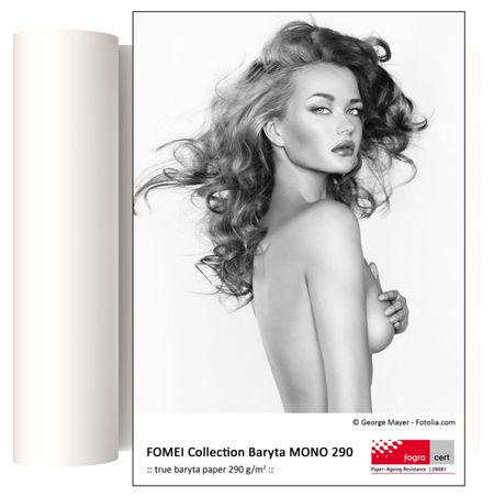 Fine Art fotopaber FOMEI Collection Baryta MONO 290, A3+/50