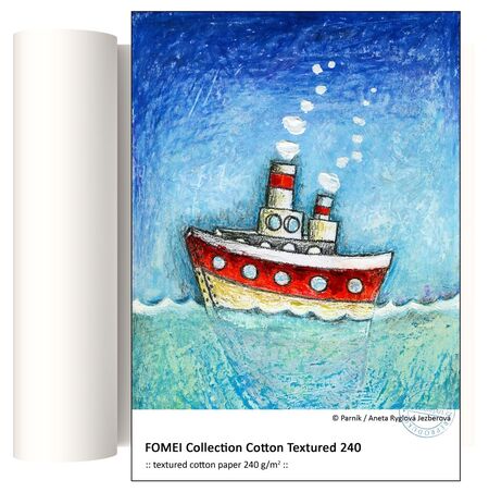 Fine Art paber FOMEI Collection Cotton Textured 240, 61,0cm X 12m